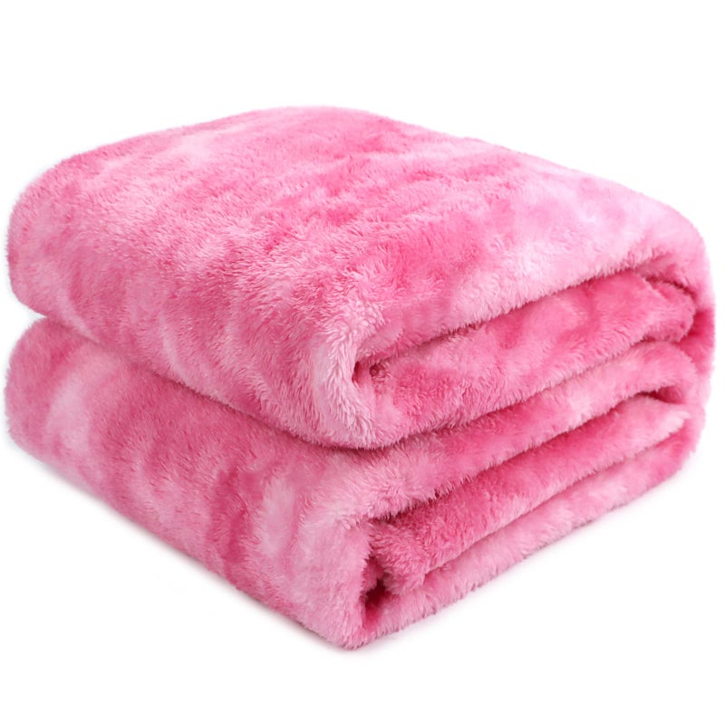 obinsm Warm Blanket Pink Soft Fleece Blankets Throw Blankets for Bed - Image 1